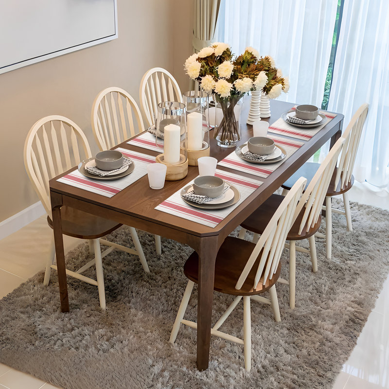 Ensemble de 6 napperons rectangulaires tissés en PVC