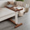 Table de lit en bois massif avec roulettes Aevah, table de chevet à hauteur réglable pour la maison et l’hôpital