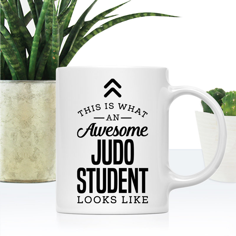 Ceramic Coffee Mug, Judo Student Looks Like