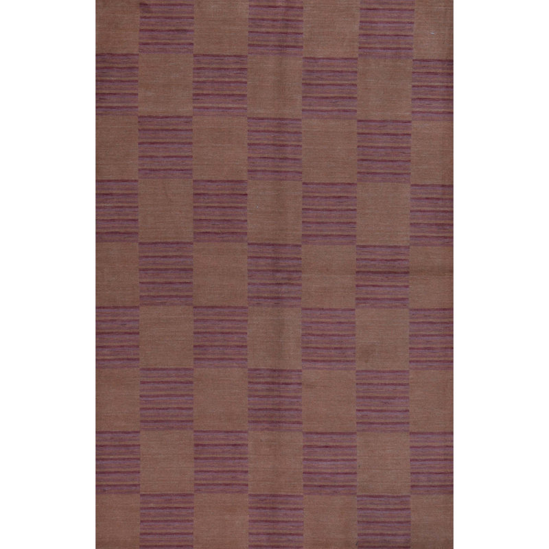 Hand Woven Wool Checkered Area Rug
