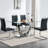 Plouffe Glass Top Metal Base Dining Table-1324265956