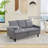 Light Gray Linen Storage Sofa