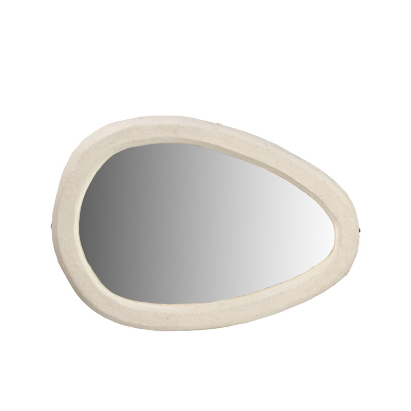 Miroir rond en papier mâché