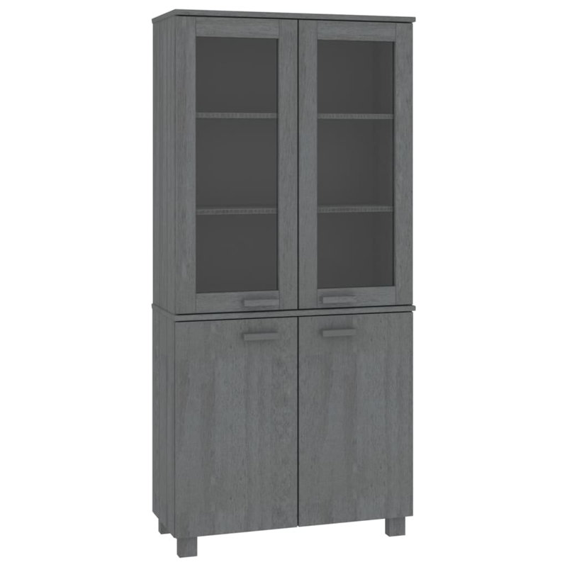 Vitrine à tiroirs Hamar pour salon HAMAR, Gris foncé