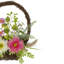 Couronne de chouette et de marguerites décorative rose et jaune 17 po