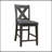 Modern Gray Finish 5Pc Counter Height High Dining Table W Storage Shelves High Chairs And Stools Wooden Kitchen Breakfast Table Dining Room Furniture