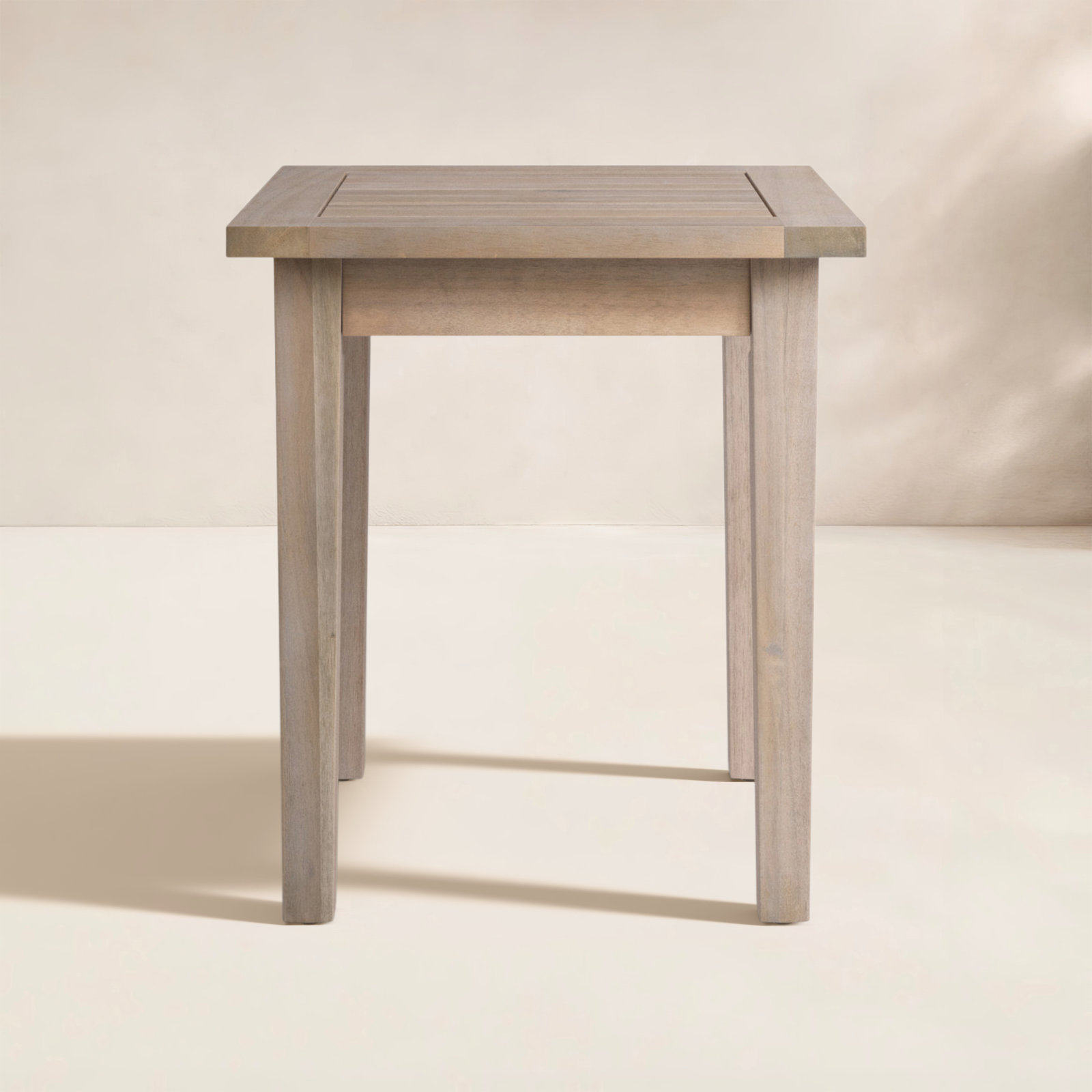 Amina 18" Acacia Patio Side Table