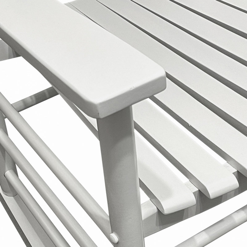 Chaise berçante balcon porche adulte, Blanc