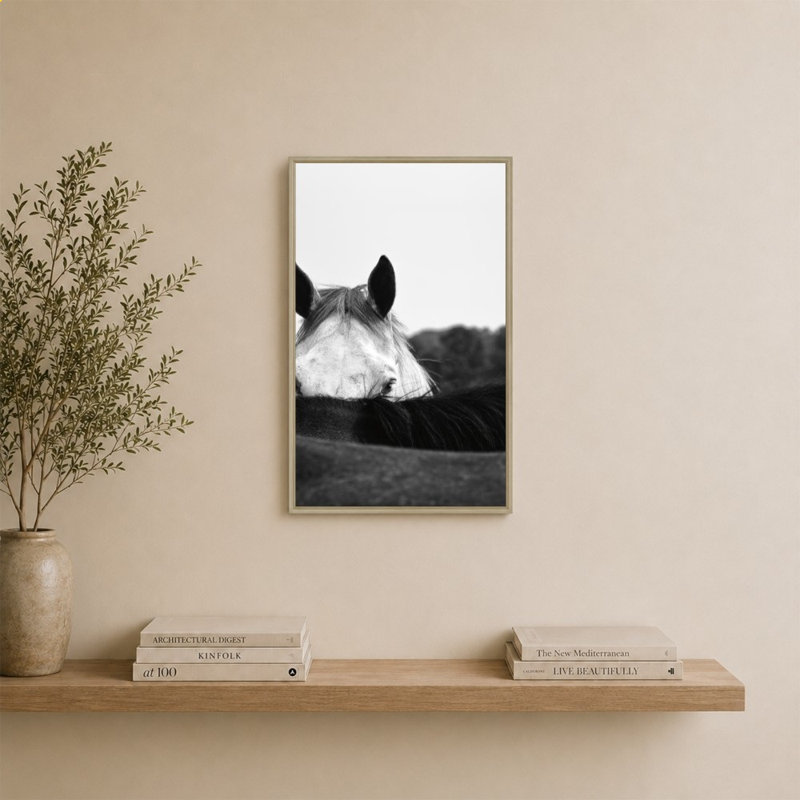 Flirt par Aledanda - Impression sur toile, H 34 po x l 24 po, Champagne