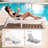 Outdoor HDPE Chaise Lounge Chair with Side Tray, Patio Pool Lounge Chairs, 5-Position Adjustable, All-Weather-488618056