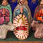 Sculpture en bois retablo crèche scene Izabelle