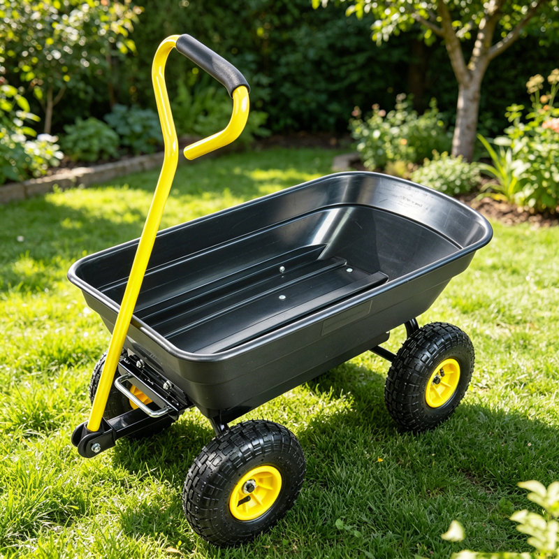 Wagon de jardin avec pneus