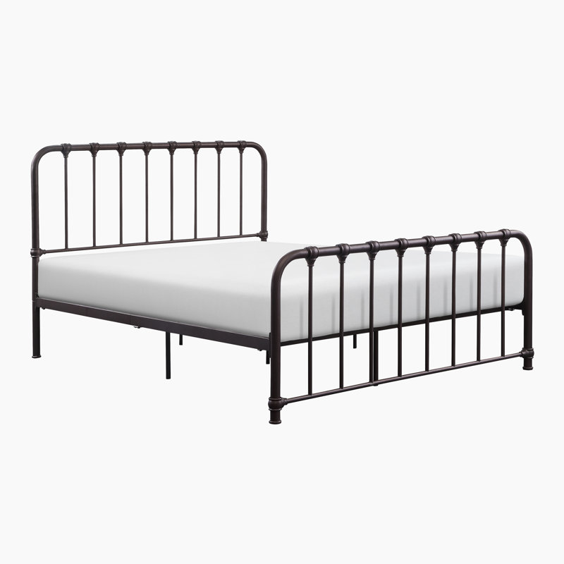 Anite Metal Platform Bed, Queen, Dark Bronze