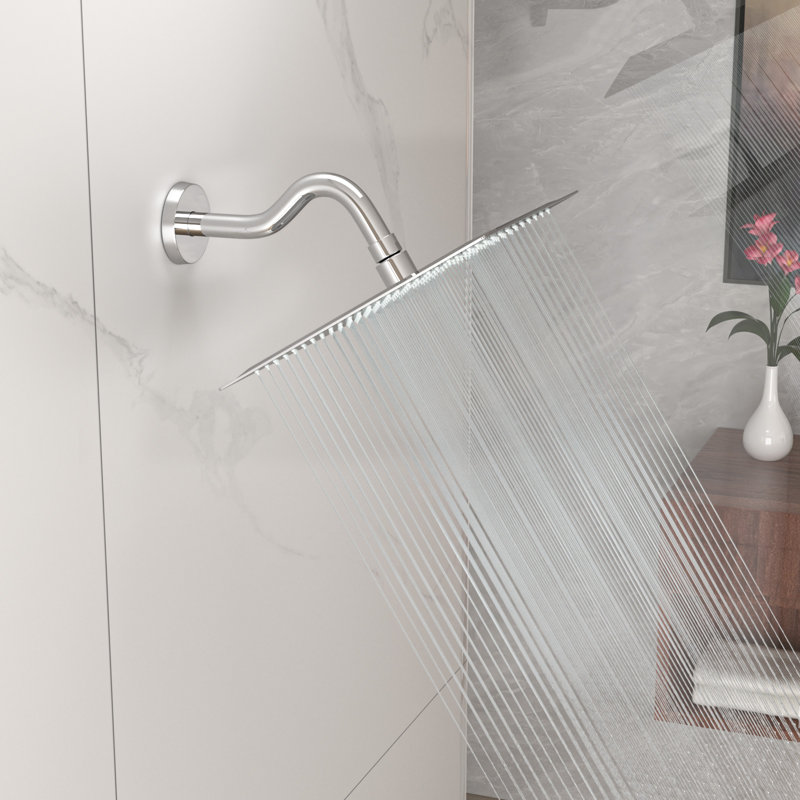 Pomme de douche à pluie haute pression 10 pouces, Chrome poli