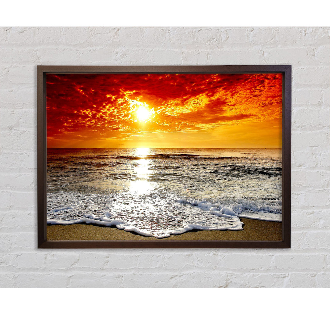 Seaside Sunset - Einzelner Bilderrahmen Kunstdrucke auf Leinwand