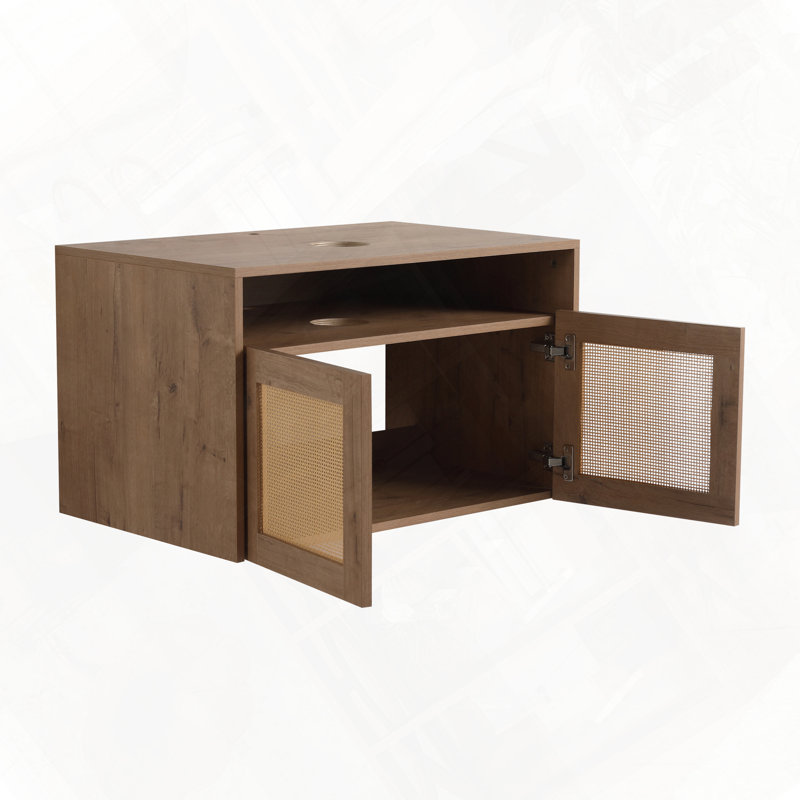 Float Mounting Bathroom Cabinet With Soft Close Doors Without Sink