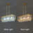 Metal Crystal Industrial Farmhouse Chandelier Dining Room Lighting Fixtures Suitable For Kitchen Island, Dining Room, Living Room-168119089-168119087