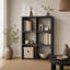 Étagère de rangement en bois à 6 cubes avec rangement ouvert pour le salon, la chambre à coucher et le bureau noir-620950271