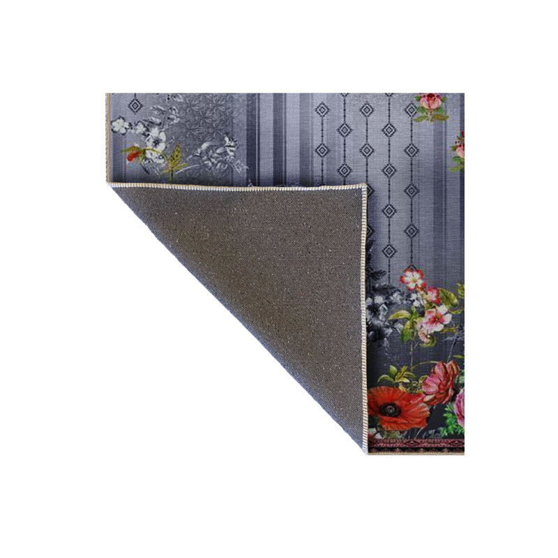 Tapis décoratif coloré à motif floral coloré lavable à la machine, Tapis de couloir 3 pi 3 po x 9 pi 10 po