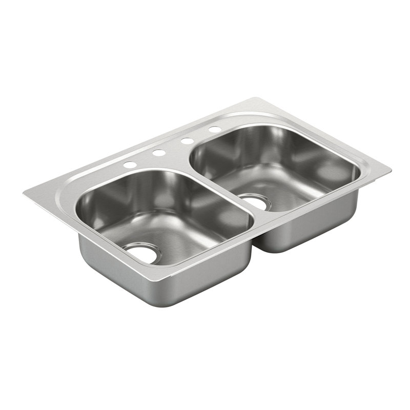 2000 Series Double Bowl Drop-In Kitchen Sink