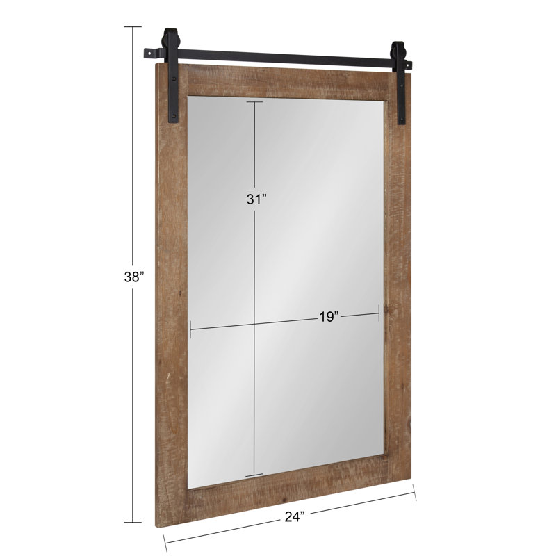 Miroir Dayanah, Brun rustique, 38,75 po x 25,75 po