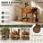 Bar Cart woth Extendable Table Top and Storage System