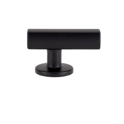 Flynn 1-7/8" Off-Centered Matte Black Bar Knob