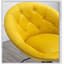 Fauteuil d'appoint pivotant en velours capitonné-108814539