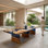 Thyria Solid Wood Top with Solid Wood Base Dining Table