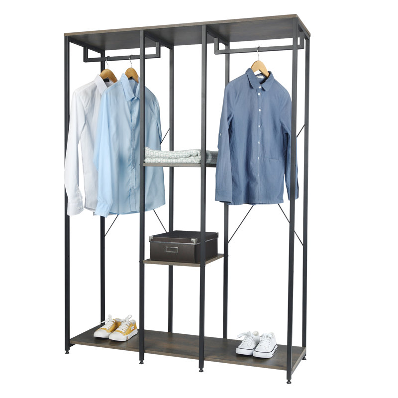 Malave 120cm Clothing Rack, Black/Rust