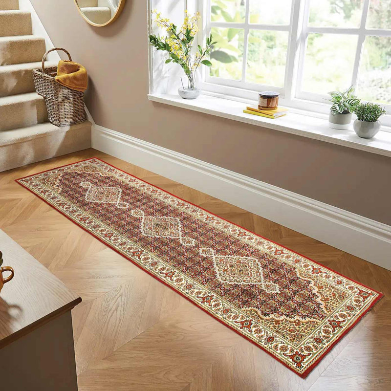 Tapis de couloir beige / brun / gris en laine et en coton noué à la main de style oriental 2 pi 8 po x 9 pi 11 po
