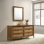 Ensemble de chambre à coucher en bois d'hévéa 3 pièces Vichy, lit plateforme avec deux tables de chevet-1932271446-1935782603