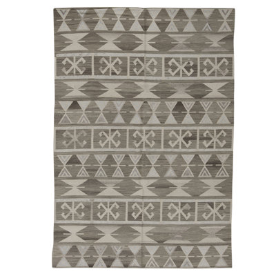 Flatweave Wool Geometric Indoor Rug