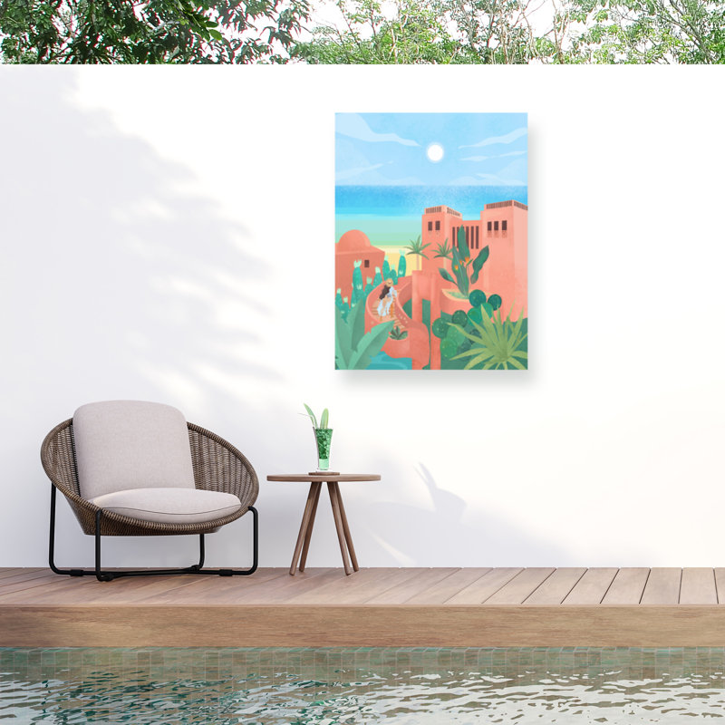 Rouler les îles Canaries sur toile, H 47 po x l 35 po