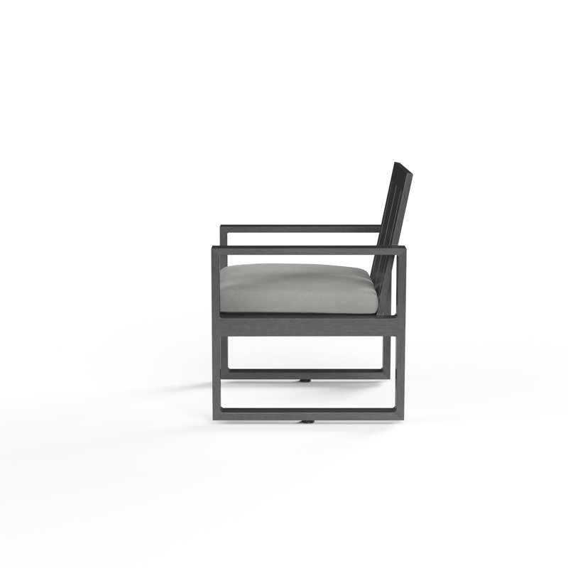 Redondo Outdoor Dining Armchair, Cast Silver Sunbrella®