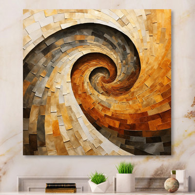 Minimalisme orange, spirales abstraites et spirales abstraites