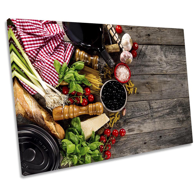 Italian Ingredients Kitchen - Wrapped Canvas Print, 61cm H x 91.4cm W x 4cm D