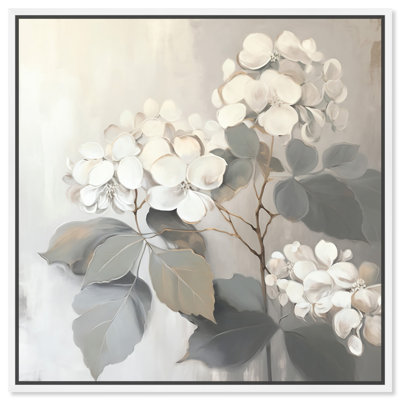 Hortensias en fleurs sur toile, couleurs claires, impressions d'art par Art Remedy