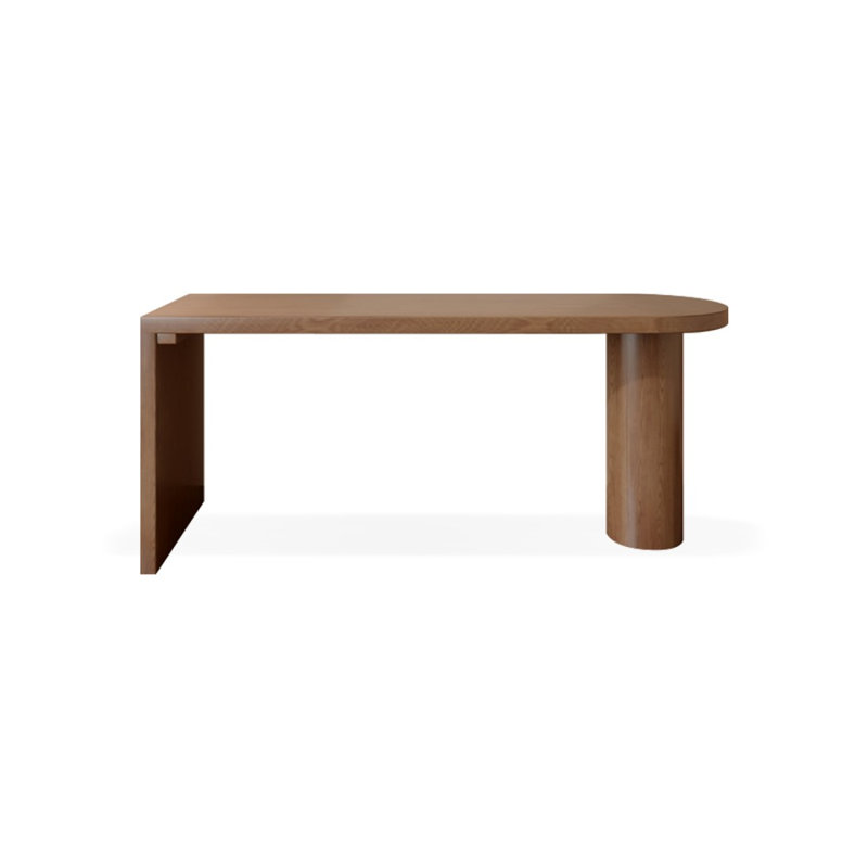 Bureau en bois massif noyer clair, H 29,53 po x l 62,99 po x P 23,62 po