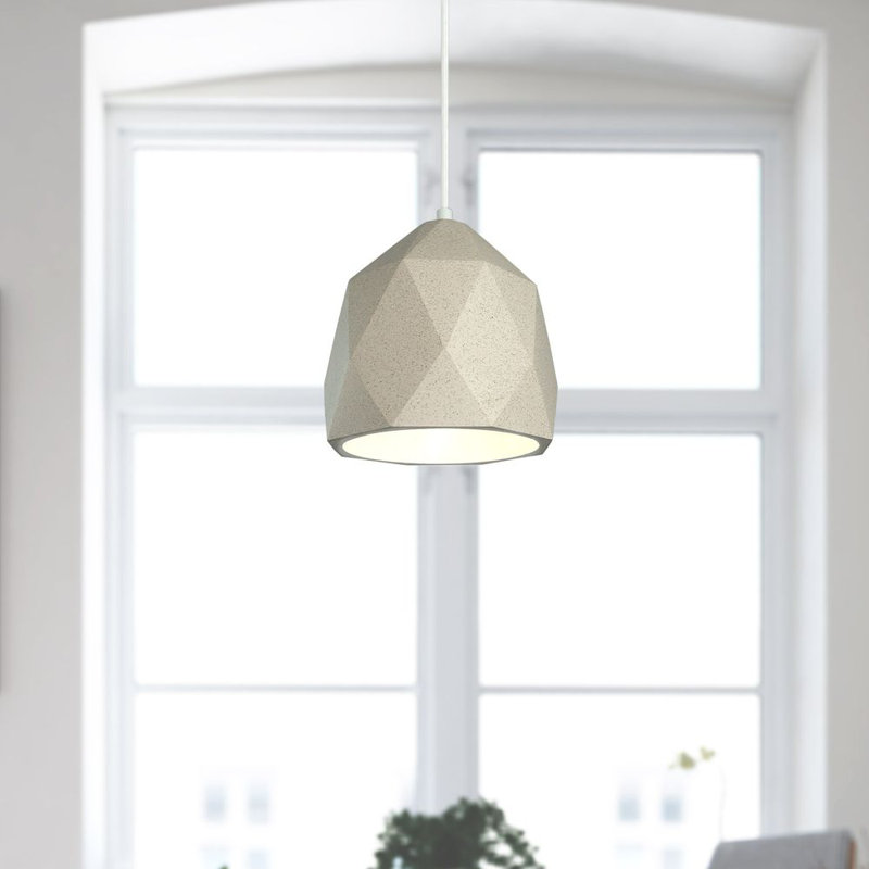 Amay 1 - Light Bell Pendant, White, Sandstone White