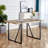 Rustic Industrial Rectangular Dining Table For 4-6 People, 1.5" Thick Engineered Wood Tabletop With Black Metal Legs, 55.1"×31.4"×29.9", Home Kitchen Living Room Desk-1237272168