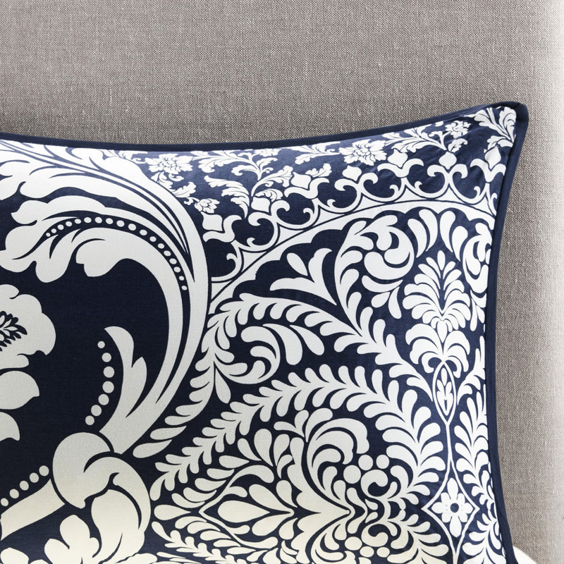 Queen Size Comforter Indigo - Printed Cotton & Fluffy Fill 7 Piece With