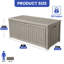 Edrosie Inc l 60,8 po verrouillable 180 gallons en brun-133207637-128124328