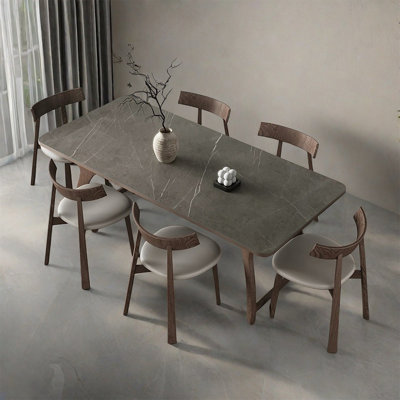 French modern simple rectangular dining table set