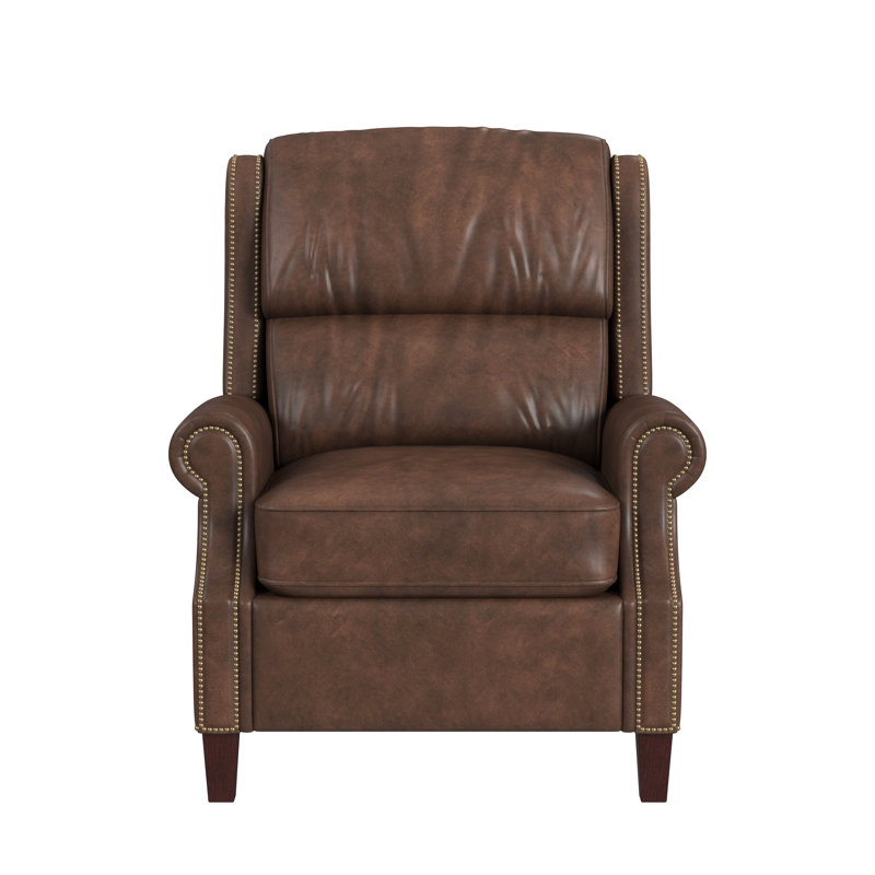 Huss Recliner, Manual, Mahogany, Anilina Cacao Genuine Leather
