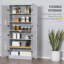Garde-manger autoportant de 70 pouces de hauteur avec étagères à 6 niveaux, 2 tablettes réglables et 4 portes pour le rangement organisé,-774000048