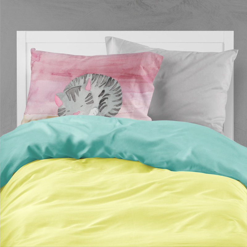 Taie d'oreiller pour chat endormi