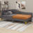 Upholstered Daybed With Headboard And Armrest-1483210684
