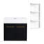 Meuble-lavabo de 24 pouces avec lavabo en résine à rebords épais et trois supports de rangement, finition en châtaignier noir, contreplaqué fonctionnel contemporain pour installation