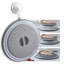Housse anti-éclaboussures pour micro-ondes pliable et passoire de cuisine Cheer Collection - gris